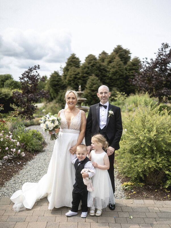 Sophia was the flower girl on the day, while Daniel was the page boy.