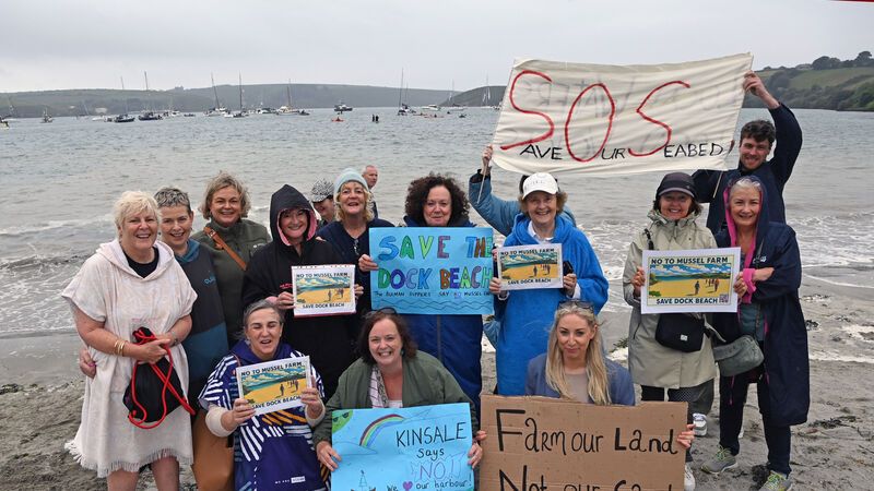 Hundreds turn out on land and at sea to protest against Kinsale mussel farm Hundreds turn out on land and at sea to protest against Kinsale mussel farm