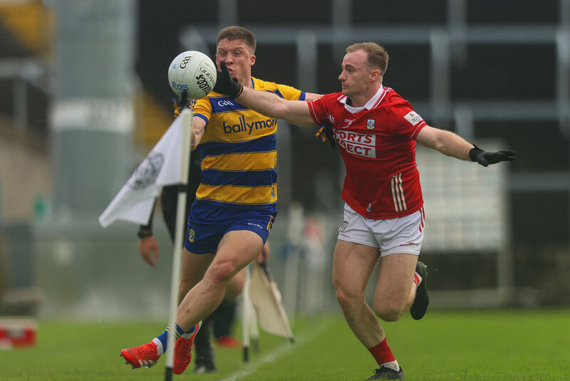 Cork’s Matty Taylor does brilliantly to keep the ball in against Roscommon. Picture: INPHO/Leah Scholes Cork’s Matty Taylor does brilliantly to keep the ball in against Roscommon. Picture: INPHO/Leah Scholes