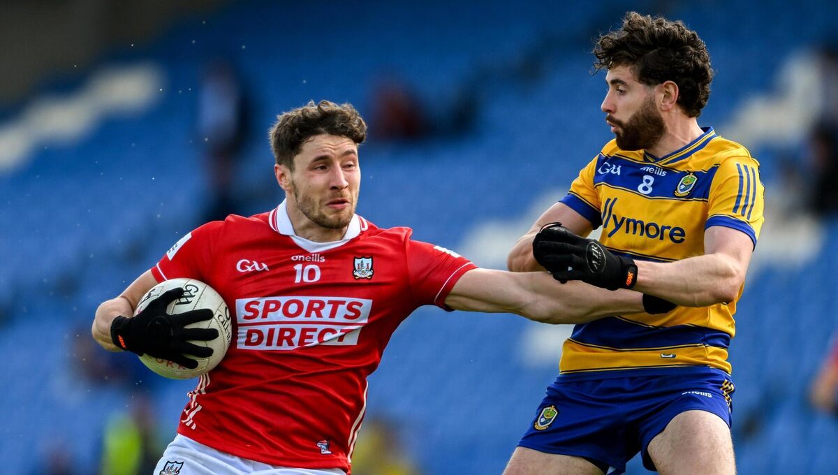 Paul Walsh of Cork in action against Eddie Nolan of Roscommon. Picture: Daire Brennan/Sportsfile Paul Walsh of Cork in action against Eddie Nolan of Roscommon. Picture: Daire Brennan/Sportsfile