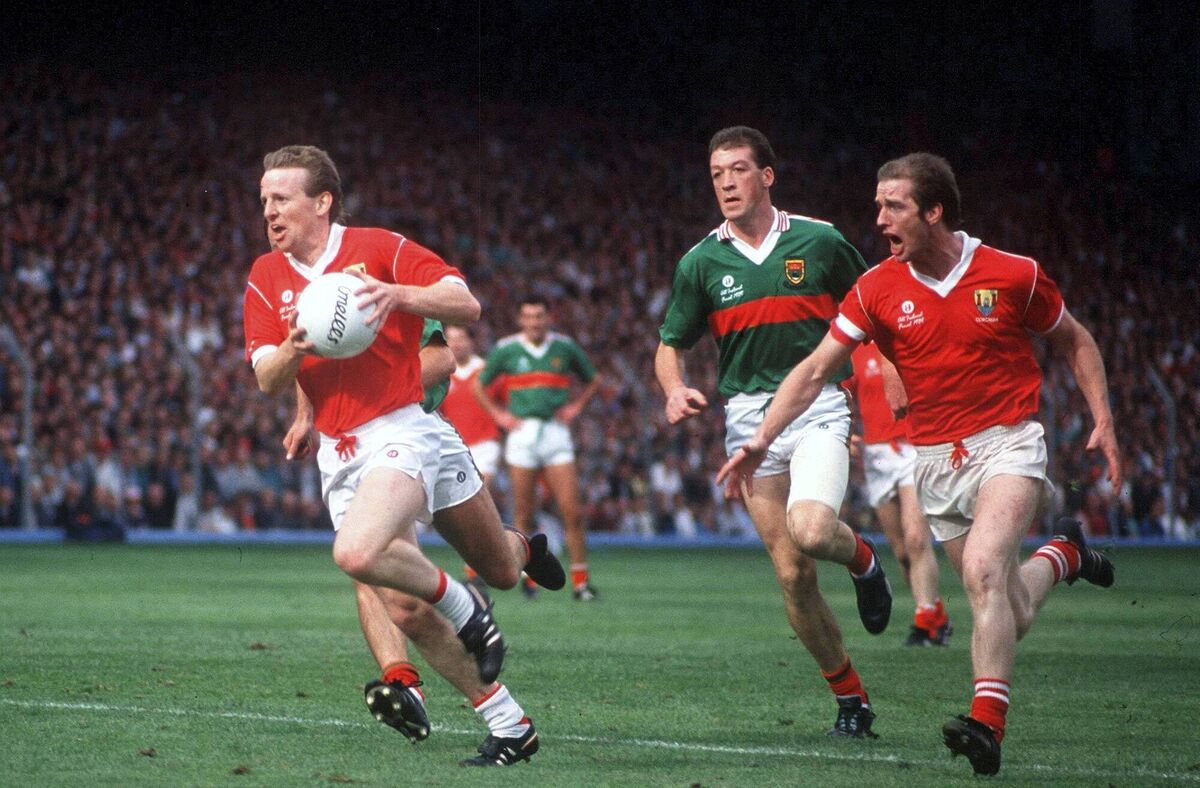 John Cleary in possession during Cork's win over Mayo in the 1989 All-Ireland final. Picture: Ray McManus/Sportsfile