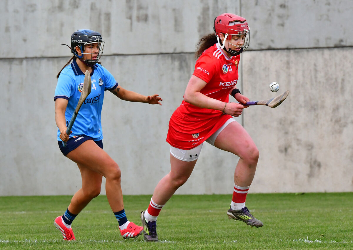  Cork's Sorcha McCartan in action against Dublin's Emma O'Byrne during the league. McCartan is expected to return from injury against Clare. Picture: Moya Nolan