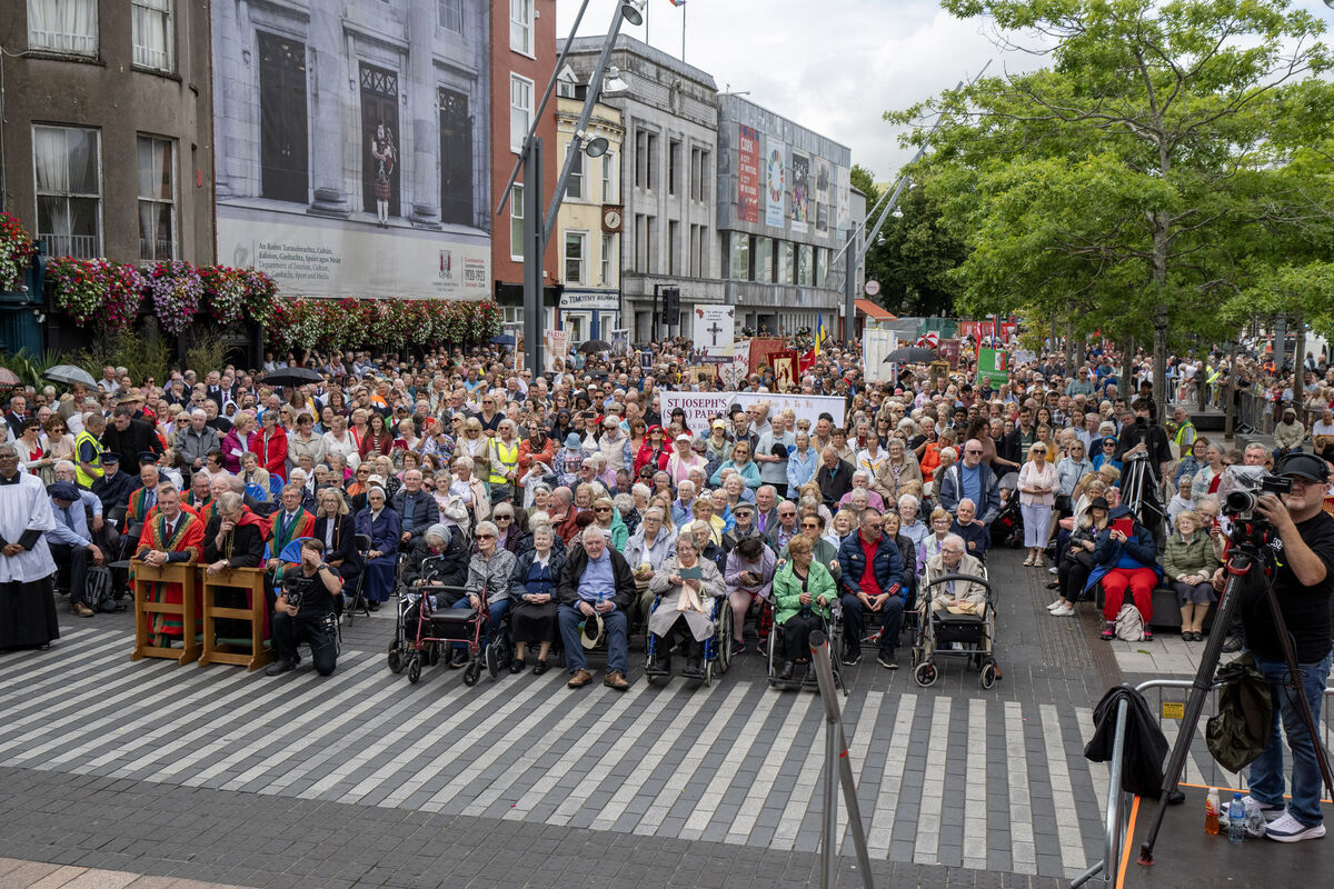 A section of the large crowd who attended the procession.Pic: Brian Lougheed
