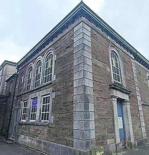 The Youghal Courthouse, boarded up and unused for years. 