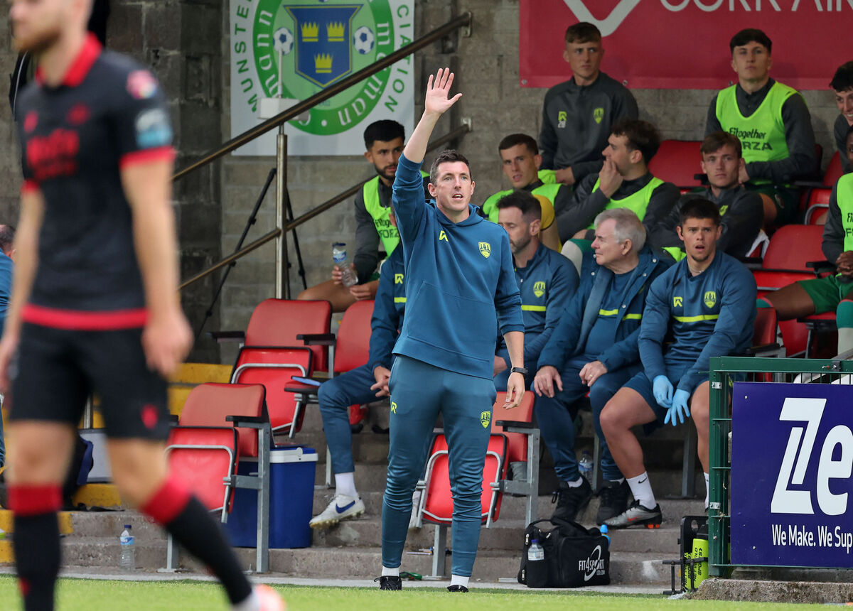Ger Nash, Cork City FC, manager during the game against Drogheda United. Picture: Jim Coughlan. Ger Nash, Cork City FC, manager during the game against Drogheda United. Picture: Jim Coughlan.