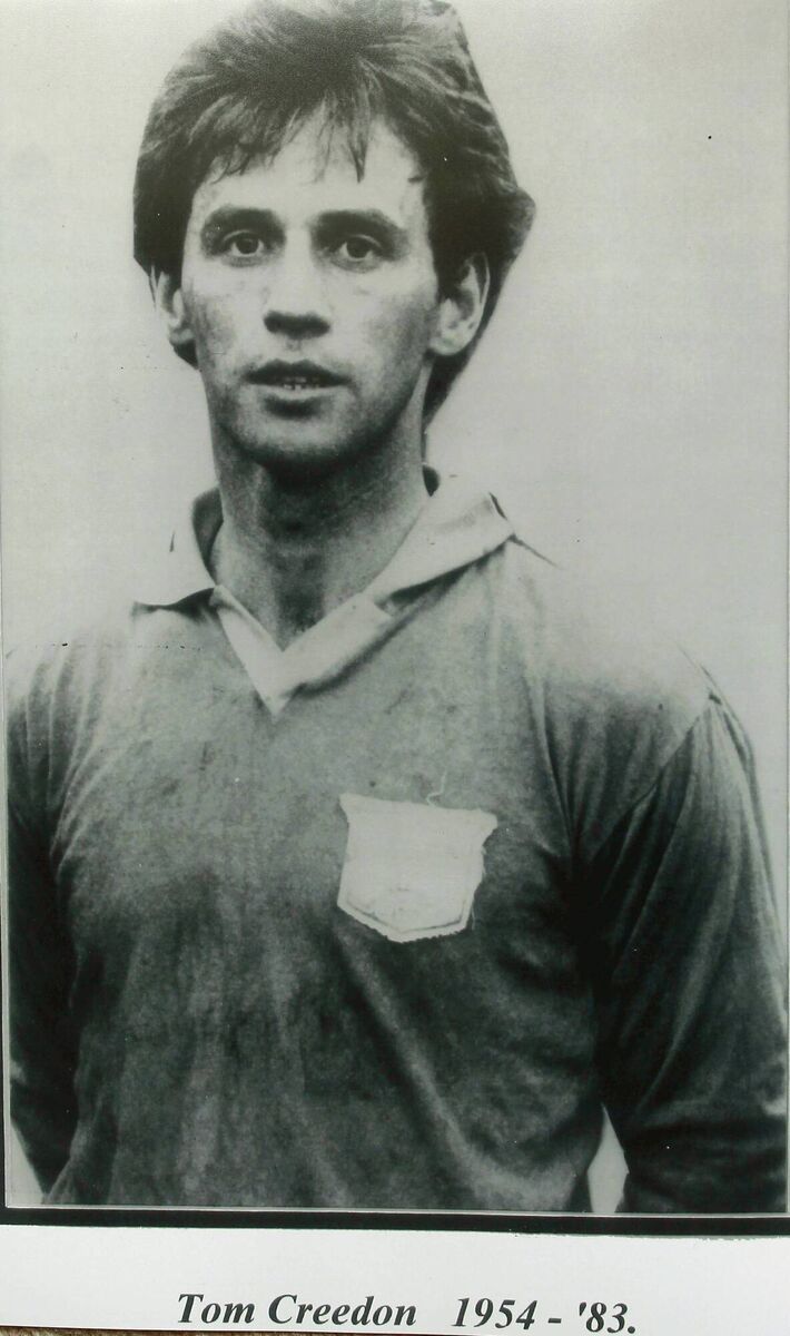 Former Macroom and Cork footballer Tom Creedon wearing a Munster jersey. An enlarged copy of this hangs in the Castle Hotel in Macroom.