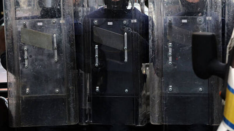 Man claims gardaí in riot gear beat him and broke his shoulder Man claims gardaí in riot gear beat him and broke his shoulder