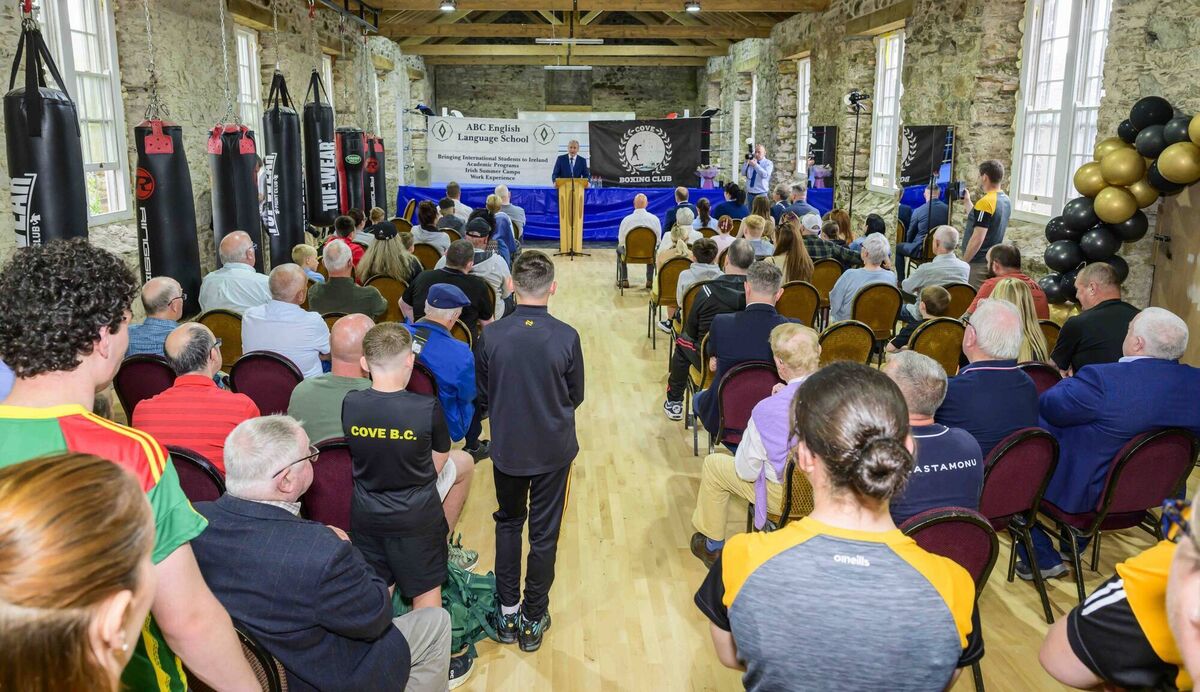 BC Official Opening - An Taoiseach Micheál Martin addressing the gathering at the opening of the Cove BC new premises in Cobh BC Official Opening - An Taoiseach Micheál Martin addressing the gathering at the opening of the Cove BC new premises in Cobh
