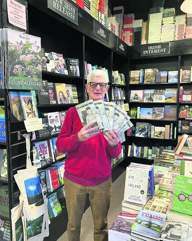 Cork author Eamon O’Leary with copies of his memoir published by a small independent press