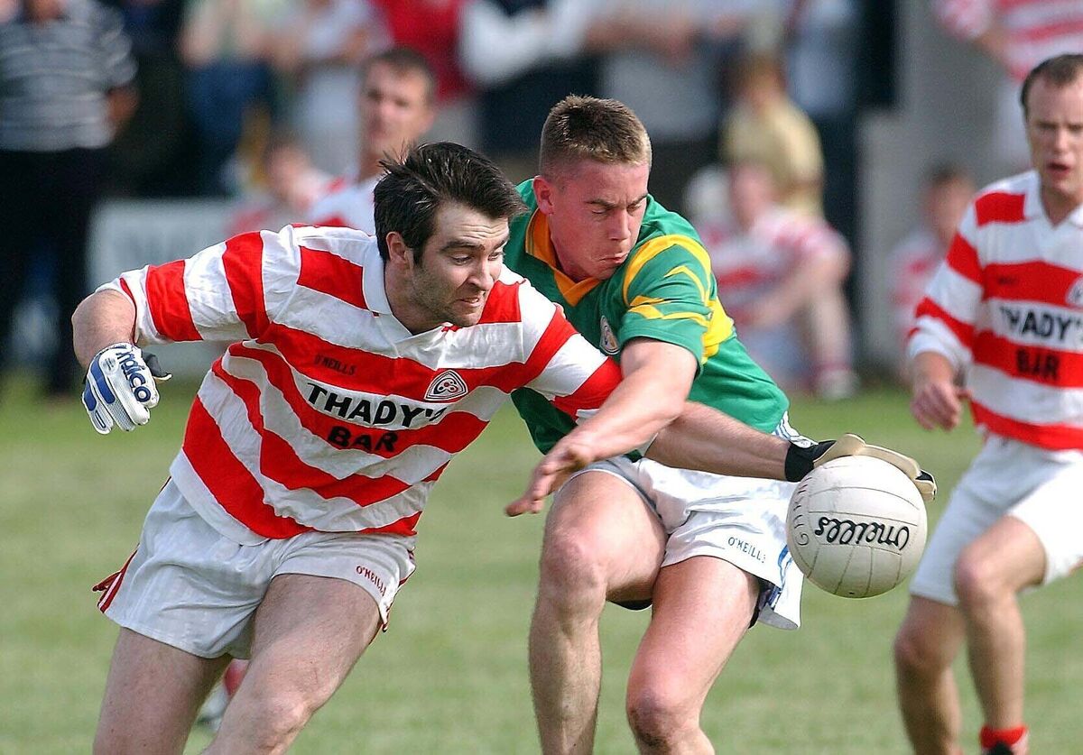 Ollie Rue O'Sullivan in action for Garnish against Adrigole in 2002. Picture: Des Barry