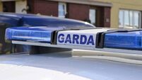 Blue lights on the roof of a Garda Siochana Irish police car