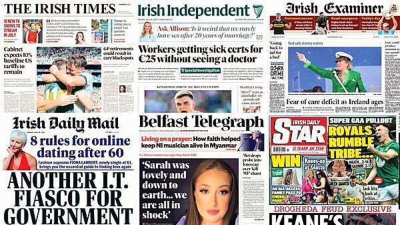 What the papers say: Monday's front pages What the papers say: Monday's front pages