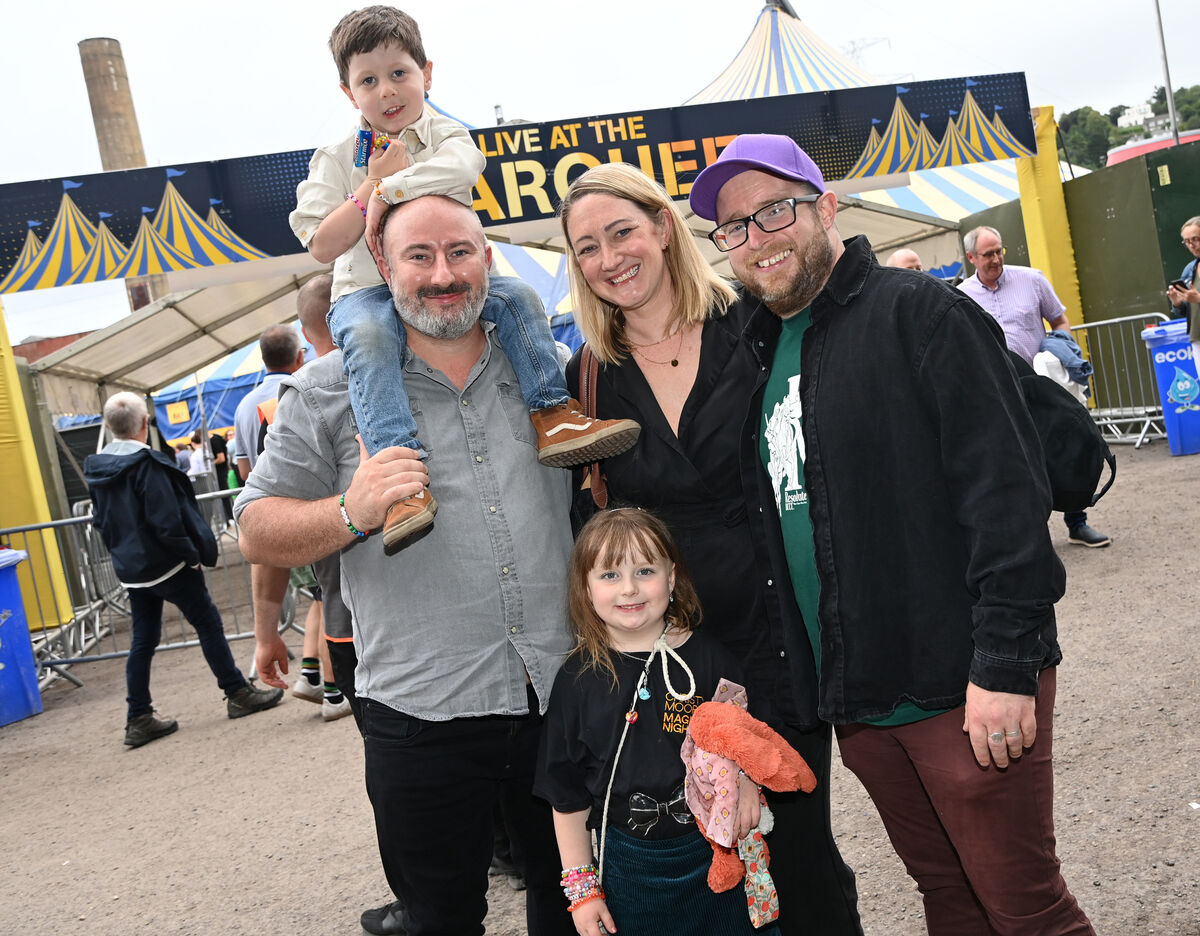 John, Oisin and Katy Kelleher; and Ruby and Dominic Twohig from Blarney at the Christy Moore concert Live At The Marquee, Cork on Saturday. Picture: Eddie O'Hare John, Oisin and Katy Kelleher; and Ruby and Dominic Twohig from Blarney at the Christy Moore concert Live At The Marquee, Cork on Saturday. Picture: Eddie O'Hare