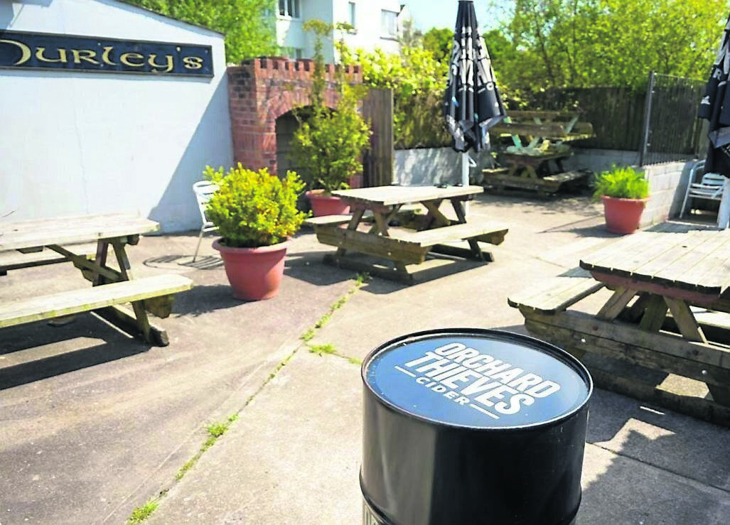 The beer garden at Hurley’s in Ballinspittle The beer garden at Hurley’s in Ballinspittle
