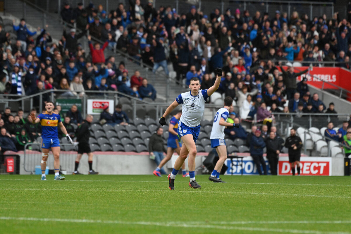  Anthony O'Connor celebrates his goal for Knocknagree against Carrigaline last year. Picture: Larry Cummins