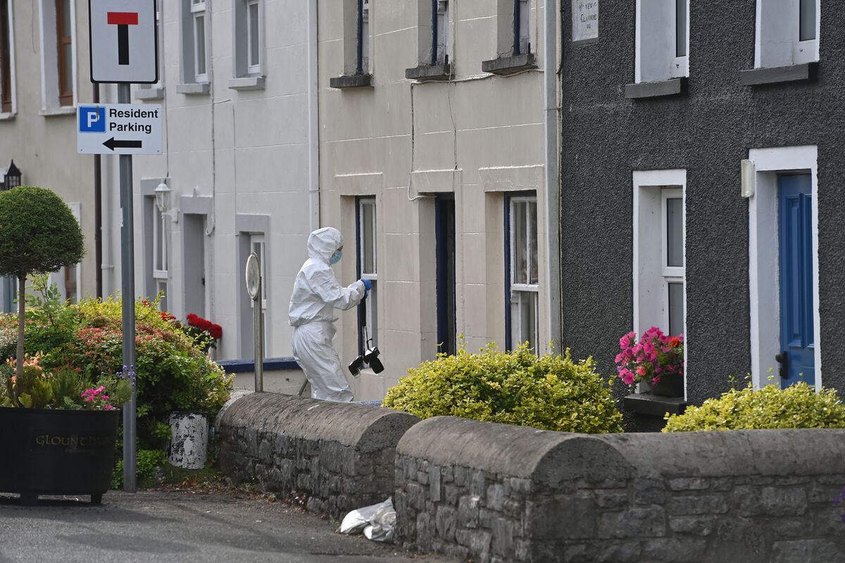 A members of the Garda forensic team at the house in Glounthaune Village, Cork where a couple in their 80's were found dead. Picture Dan Linehan