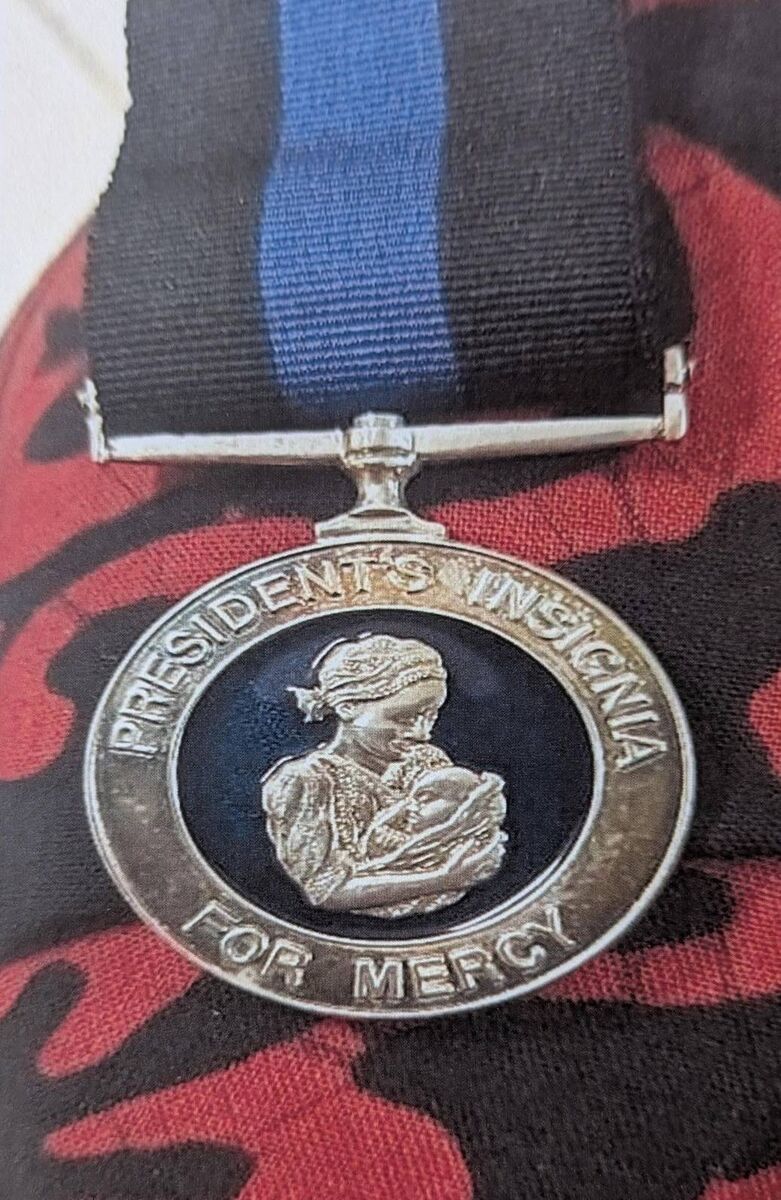 The President's Insignia for Mercy was presented to representatives of Co. Cork born Sr. Mary Lucey in Zambia on African Freedom Day at the end of May by President Hakainde Hichilema of Zambia. Picture: John Reidy 