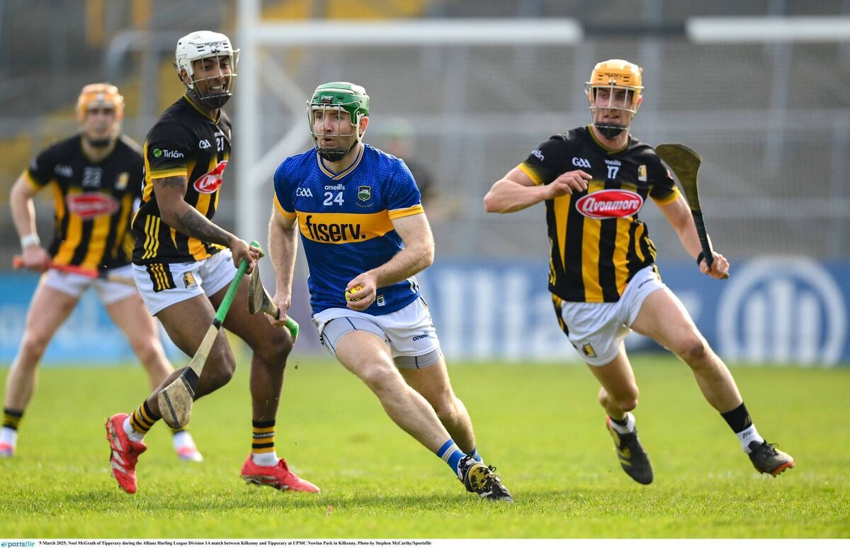 Noel McGrath of Tipperary in possession during the Allianz HL Division 1A game against Kilkenny at UPMC Nowlan Park in March. Picture: Stephen McCarthy/Sportsfile