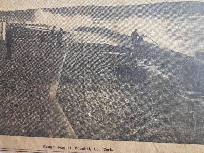 An image of rough waves on the beach at Youghal captured by the Horgans. An image of rough waves on the beach at Youghal captured by the Horgans.