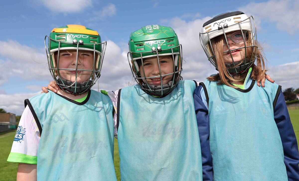  Jamie Reid, Sophie Hennessy and Rachel Ryan, Blackrock National Hurling Club Cúl Camp. Picture: Jim Coughlan.