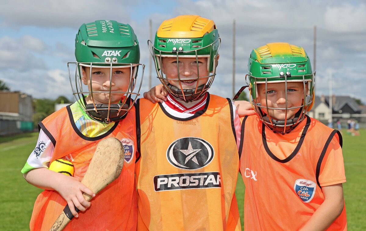  Jack O'Keeffe, Tommy Norberg and Archie Gamble, Blackrock National Hurling Club Cúl Camp. Picture: Jim Coughlan.