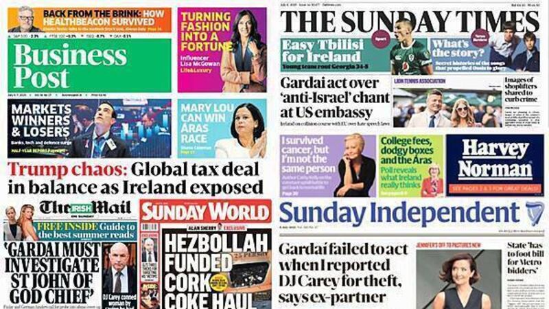 What the papers say: Sunday's front pages