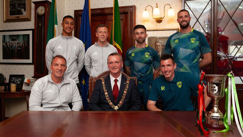 Lord Mayor hosts Celtic FC players ahead of Super Cup game with Cork City Lord Mayor hosts Celtic FC players ahead of Super Cup game with Cork City