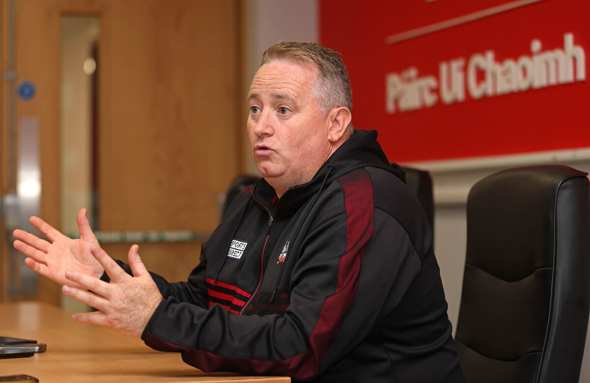 Cork manager Pat Ryan at Monday's press evening ahead of the All-Ireland SHC final. Picture: Jim Coughlan