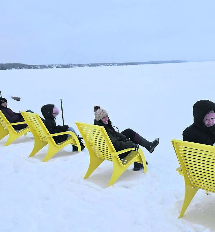 Paula O’Shea and her family, husband Alan, daughter Sarah and son Joey. She says: “We’ve gotten so used to thick snow and minus 50 degrees Celsius temperatures in the winter.”