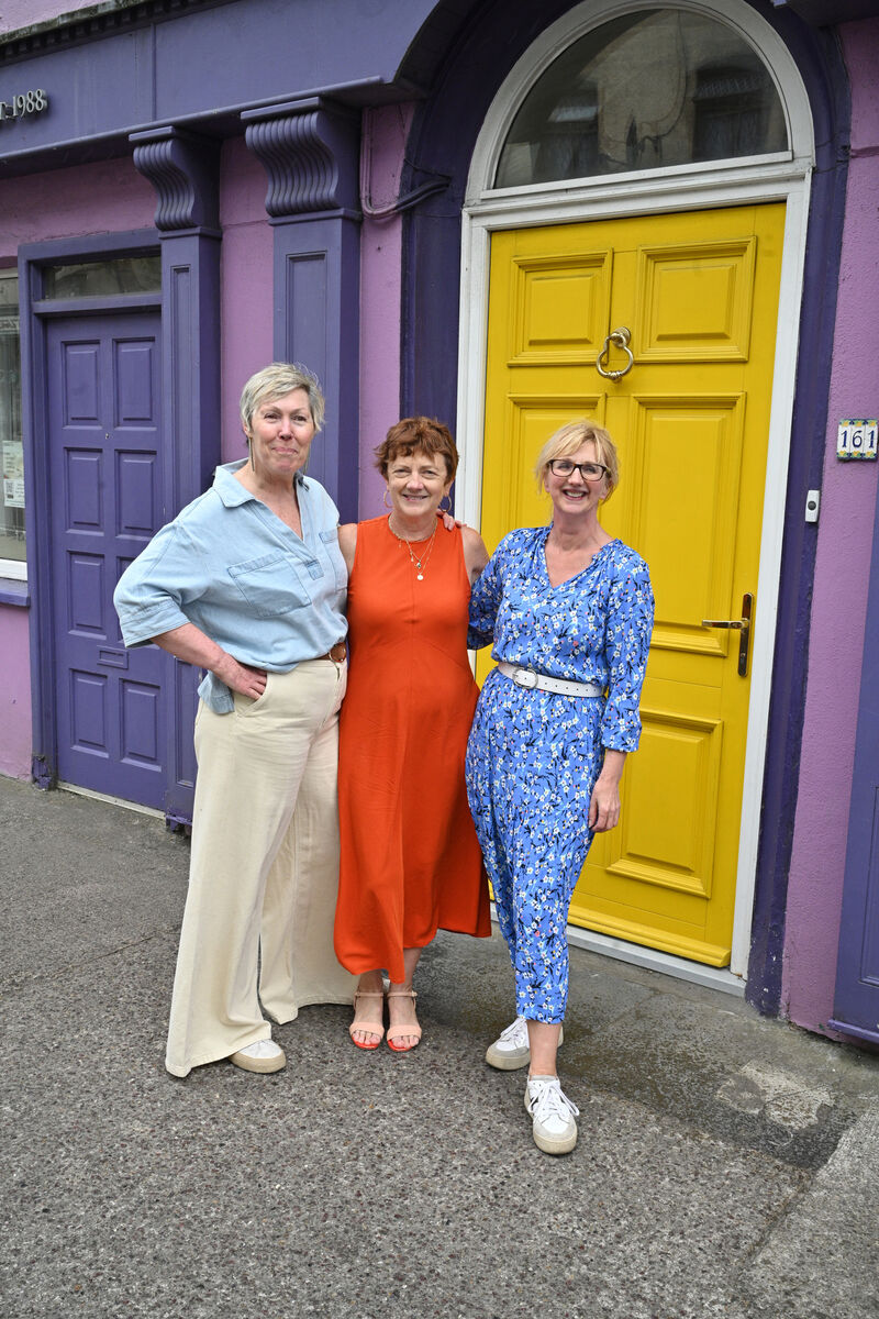 Mary Cashman (centre) with tutors Jess Lucas and Sue Pearce at The Mallow College Of Design. Picture: Larry Cummins