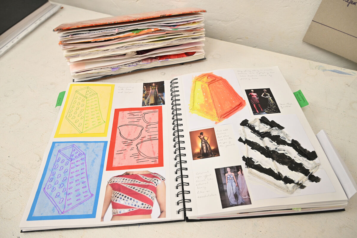 A mood book and design ideas as part of student project work. Picture: Larry Cummins