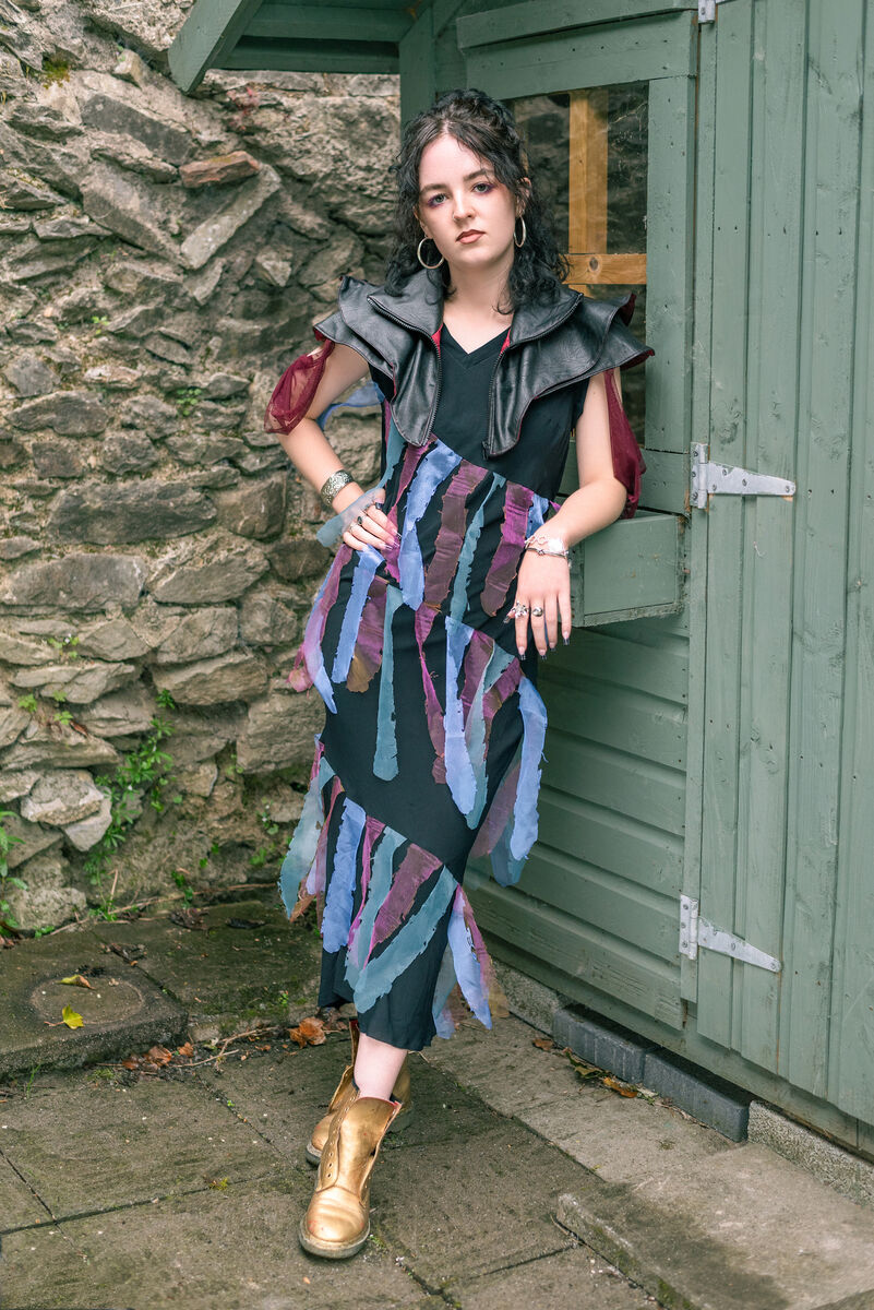 This model is wearing a design by student Lauren Guillery. Picture: Belinda Sullivan. 