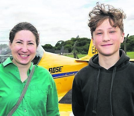 Marina and Tsikhan Zubialevich from Togher at the open day at the Atlantic Flight Training Academy, Kinsale Rd.	Picture: David Creedon
                    