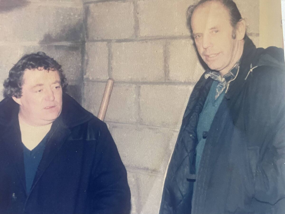 Great friends John Delea and the late Tom O’Callaghan at their Rockmount club premises at Whitechurch before the clubhouse was built. KD Great friends John Delea and the late Tom O’Callaghan at their Rockmount club premises at Whitechurch before the clubhouse was built. KD