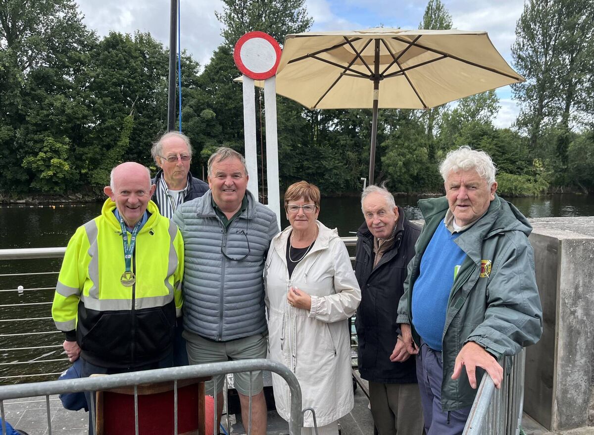 Fermoy Regatta committee members at the finishing line. Seán McCarthy, Kieran O'Connor, Claire O'Connor, Jim Baylor and Jim Hackett. Picture: Donal O'Keeffe Fermoy Regatta committee members at the finishing line. Seán McCarthy, Kieran O'Connor, Claire O'Connor, Jim Baylor and Jim Hackett. Picture: Donal O'Keeffe