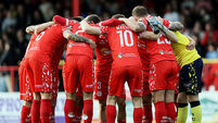 Shelbourne huddle before the game 13/6/2025