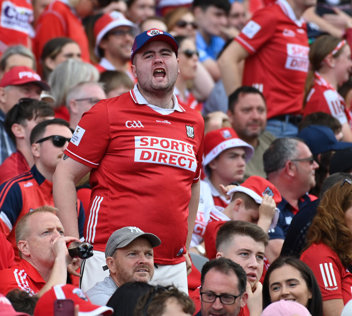 Cork fans celebrate against Dublin. Picture: Eddie O'Hare