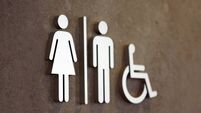 modern toilet sign