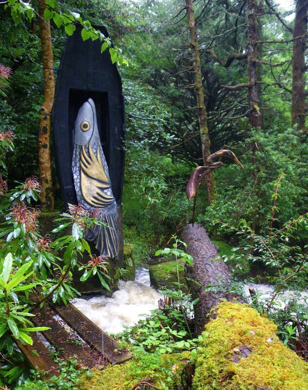 The Salmon of Knowledge with heron at the Ewe Experience. 