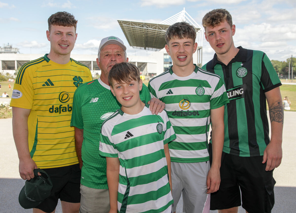 Jamie Maher, Jim Sherwood, Sam Murtagh, Noah Murtagh and Mikie Maher from Kilkenny at the Cork Super Cup game. Picture: David Creedon