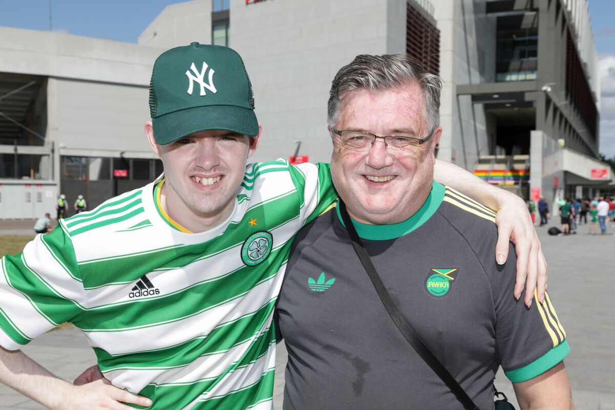 Pearce and Robert Vaughan from Glasgow at the Cork Super Cup game. Picture: David Creedon