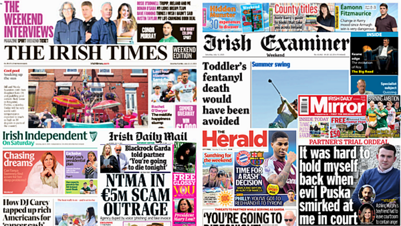 What the papers say: Saturday's front pages What the papers say: Saturday's front pages