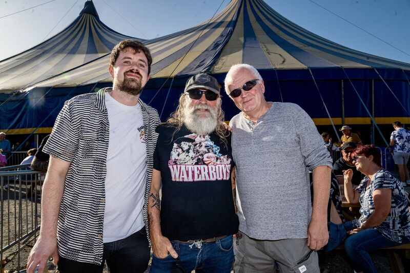 Gerard Sheehan, Billy Sheehan and Dennis Sheehan from Watergrasshill pictured before the Waterboys gig.  