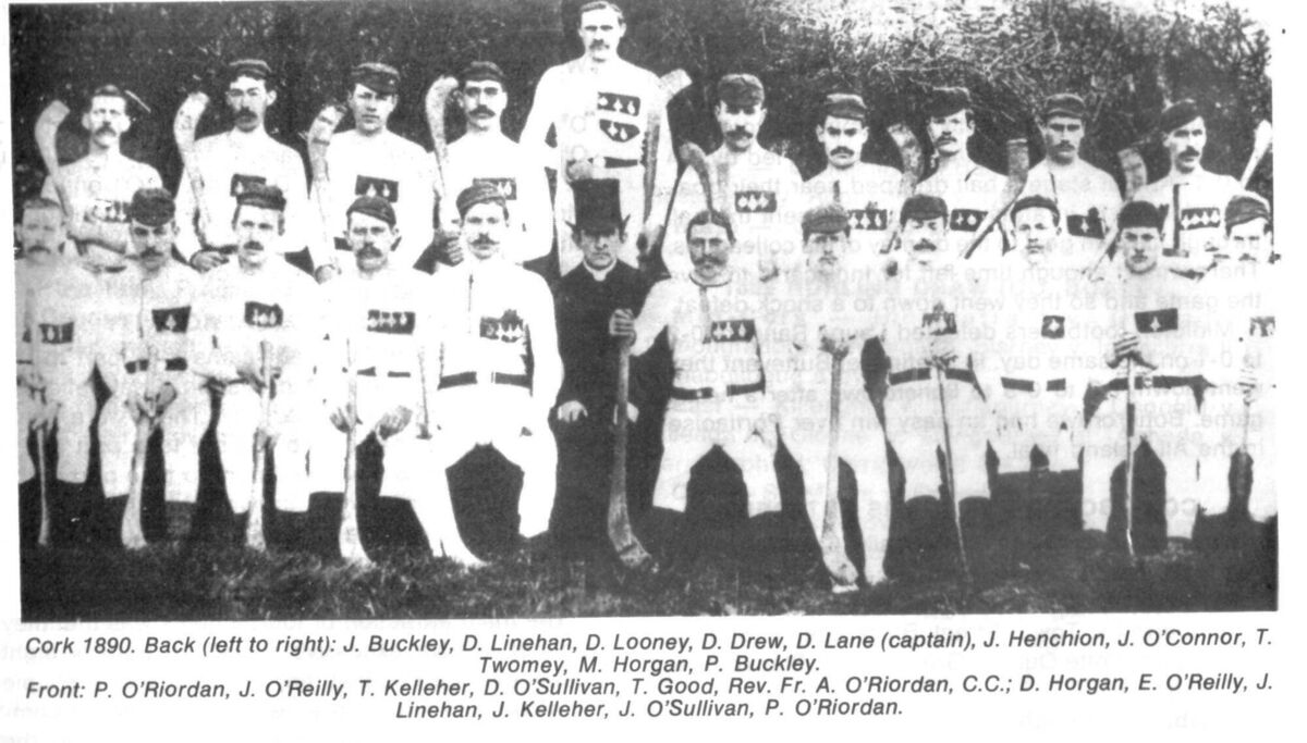 The Aghabullogue team, who represented Cork in the 1890 All-Ireland final. The Cork side prevailed as the first part of a double that wasn’t concluded for two years when, in 1892, Midleton completed the achievement.