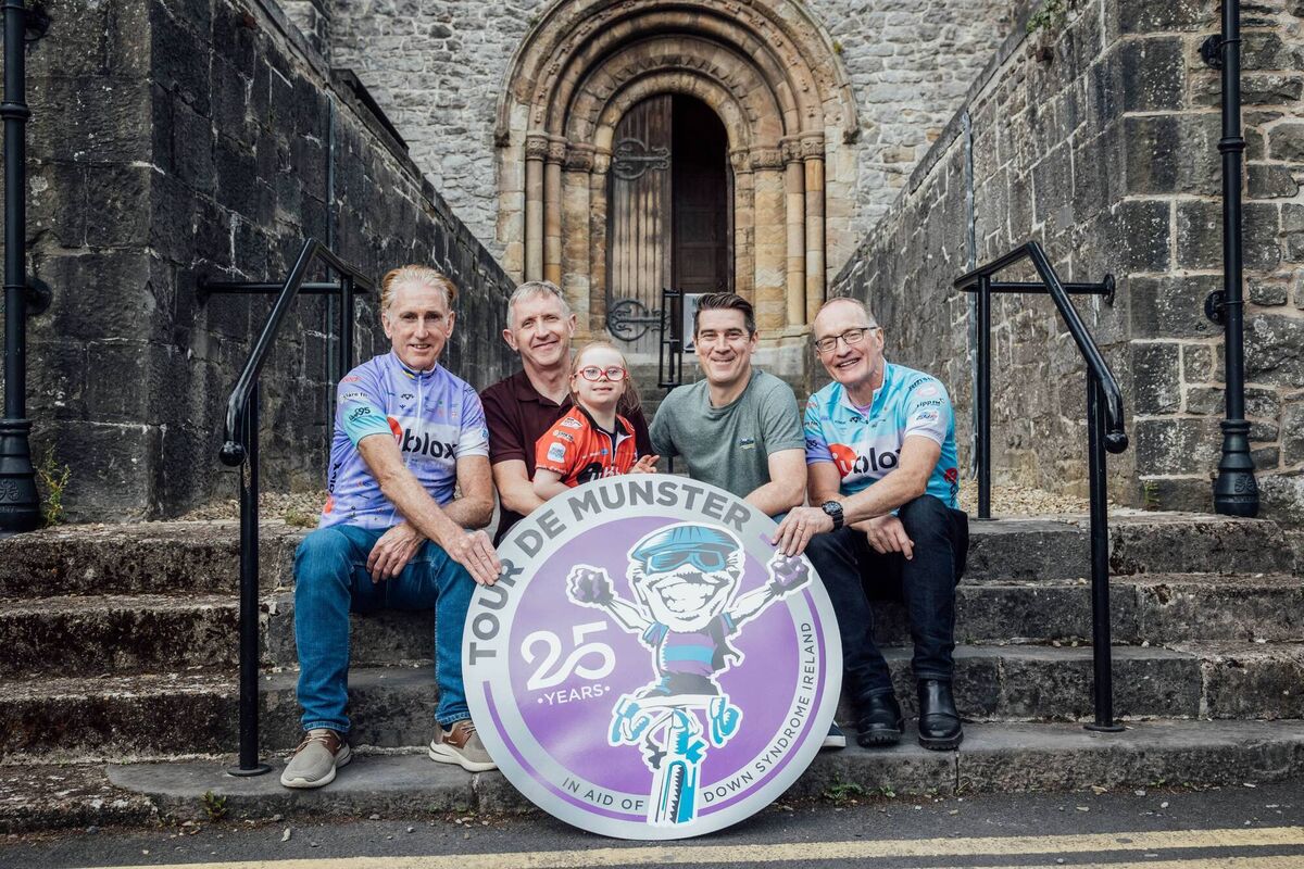 Barry Rodgers, Fia Rodgers, Jason Wright pictured with Paul Sheridan, founder and organiser of Tour de Munster, and cycling legend Sean Kelly at the official launch of the 25th annual Tour de Munster, in aid of Down Syndrome Ireland (DSI) Munster branches. See www.tourdemunster.com Picture: Brian Arthur Barry Rodgers, Fia Rodgers, Jason Wright pictured with Paul Sheridan, founder and organiser of Tour de Munster, and cycling legend Sean Kelly at the official launch of the 25th annual Tour de Munster, in aid of Down Syndrome Ireland (DSI) Munster branches. See www.tourdemunster.com Picture: Brian Arthur