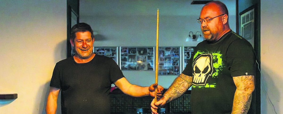 Darren Jennifer and Stephen Tobin, who are regulars at The Weigh Inn in Dripsey. 	Picture: Noel Sweeney
                    