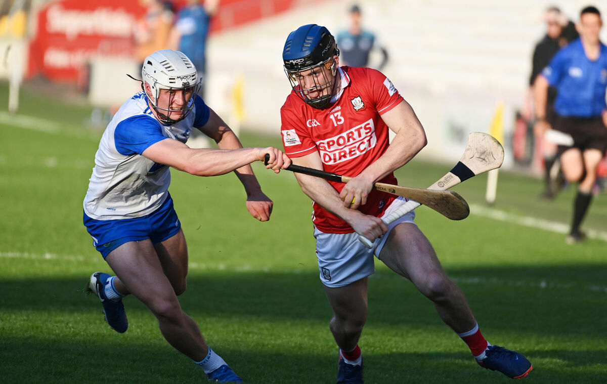 Cork's Barry O'Flynn breaks from Waterford's Daniel Lawlor during the oneill's.com Munster under 20HC, round 5, at SuperValu Páirc Uí Chaoimh. Picture: Eddie O'Hare