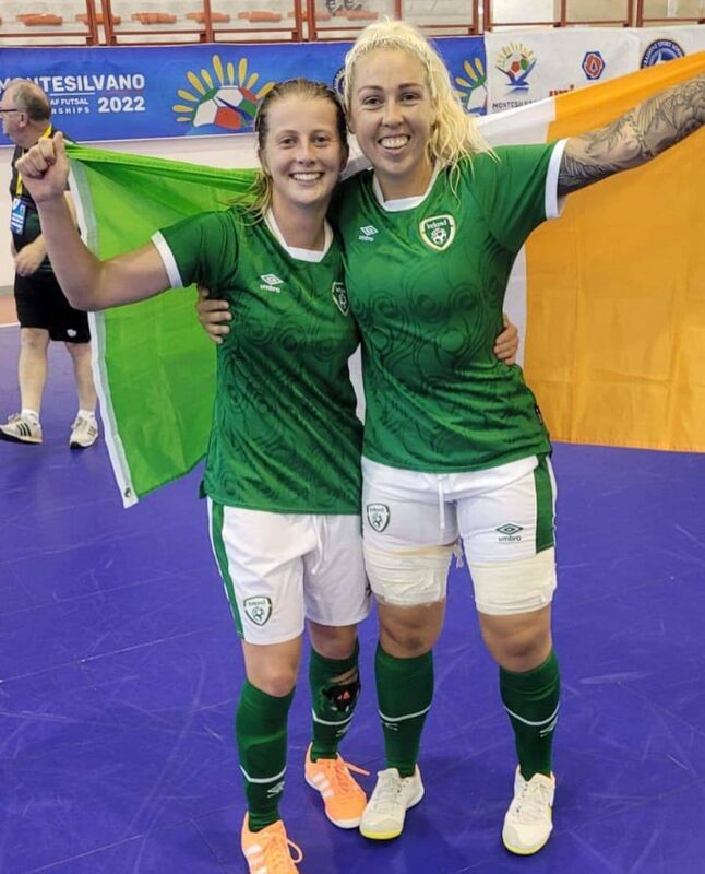 Two of Ireland's star players, Cork's Rebekah Grant and Nathalie O'Brien. Two of Ireland's star players, Cork's Rebekah Grant and Nathalie O'Brien.