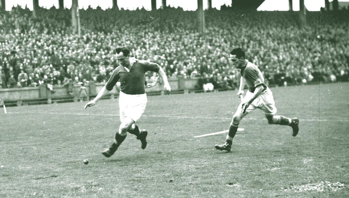 Jack Lynch in action in the 1948 NHL final against Tipperary - 1941 was the first of six consecutive All-Ireland medals for the Glen Rovers/St Nick's great (hurling 1941-44 and 1946, football 1945). Jack Lynch in action in the 1948 NHL final against Tipperary - 1941 was the first of six consecutive All-Ireland medals for the Glen Rovers/St Nick's great (hurling 1941-44 and 1946, football 1945).