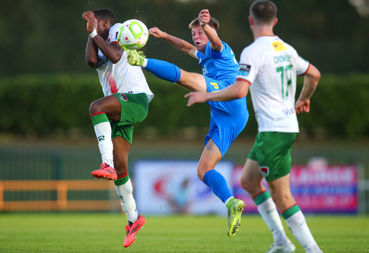 Waterford's Conan Noonan and Cork City’s Malik Dijksteel in action. Picture: INPHO/Ken Sutton